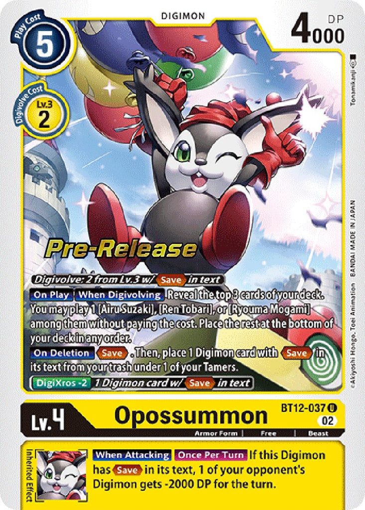 Opossummon [BT12-037] [Across Time Pre-Release Cards]