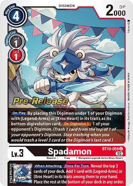 Spadamon [BT10-059] [Xros Encounter Pre-Release Cards]