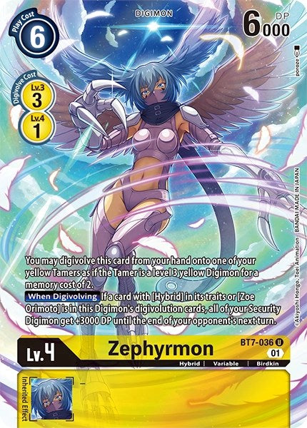 Zephyrmon [BT7-036] (Alternate Art) [Dimensional Phase]