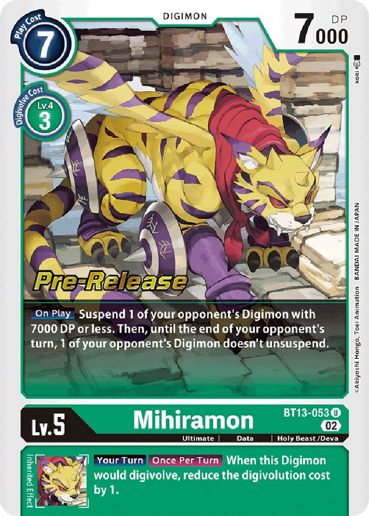Mihiramon [BT13-053] [Versus Royal Knight Booster Pre-Release Cards]