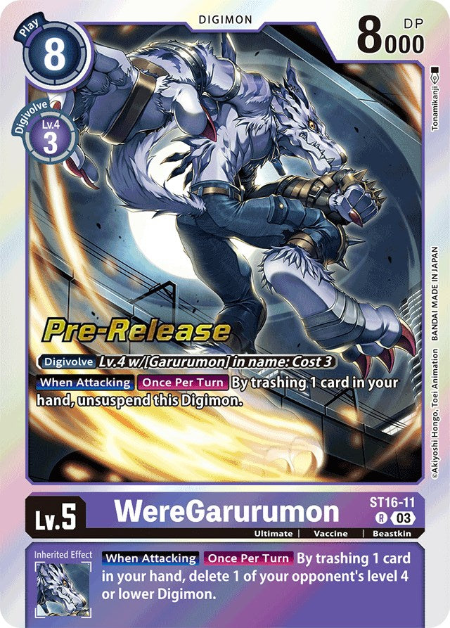 WereGarurumon [ST16-11] [Starter Deck: Wolf of Friendship Pre-Release Cards]