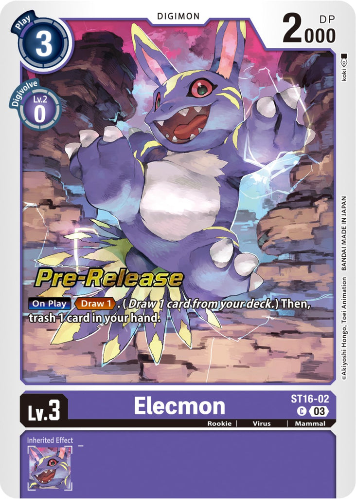 Elecmon [ST16-02] [Starter Deck: Wolf of Friendship Pre-Release Cards]