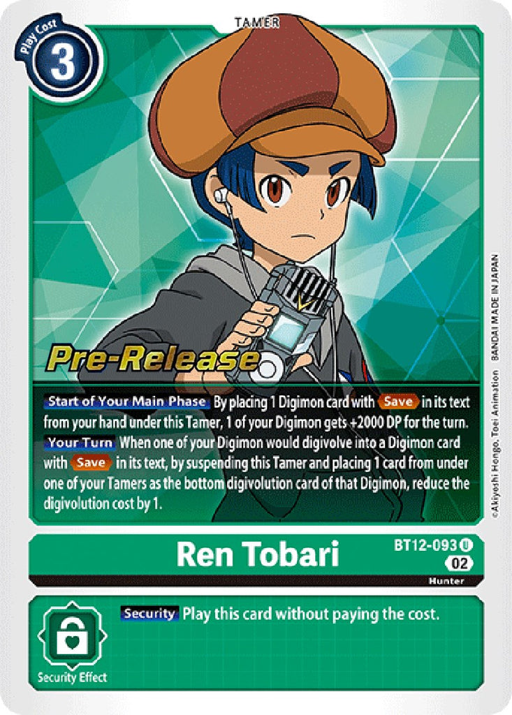 Ren Tobari [BT12-093] [Across Time Pre-Release Cards]