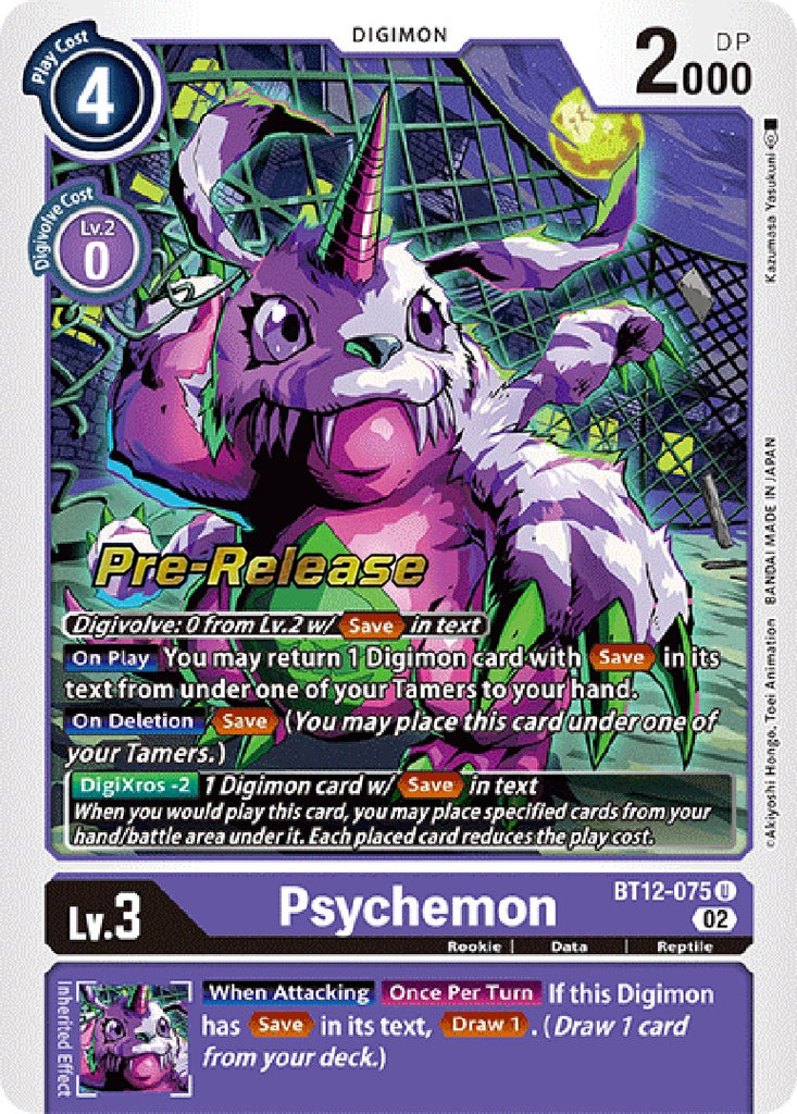 Psychemon [BT12-075] [Across Time Pre-Release Cards]